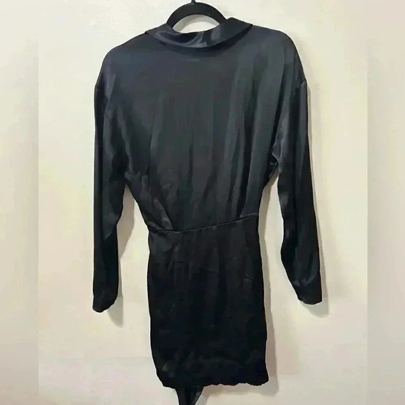 NWOT Zara JEWEL TRIM SATIN EFFECT DRESS  HOLIDAY/EVENT DRESS S - Picture 7 of 8